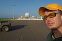 Myself and Yamoussoukro basilica of our lady peace, Cote d'Ivoire.