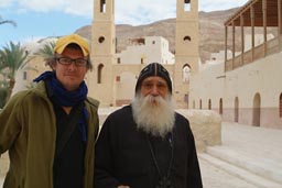 Me and Father Ruis Antony, Saint Anthony monastery, Egypt.
