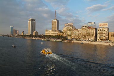 Skyline eastbank Nile, Cairo.