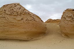 Rock structures, shaped by the wind, El-Hitan, Egypt.