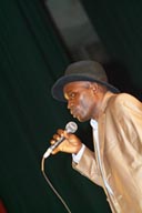 Michel Gohou, comedian from Cote d'Ivoire, Djembe d'or Festival, Conakry, Guinea, Guinee.