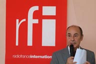 Press Conference, Andre Sarafati, RFI prix decouvertes Festival, Conakry Guinea, Guinee.