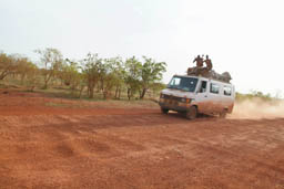Mali, MB207 on dirt road.