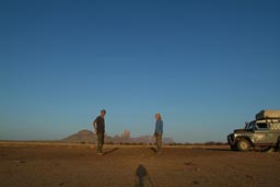 Hand of Fatima, Rosalind, me and Land Rover. Mali.