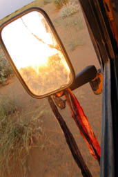 Mirror of Landy reflecting sunset