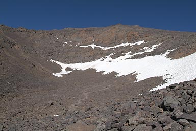 Caldera just below the summit