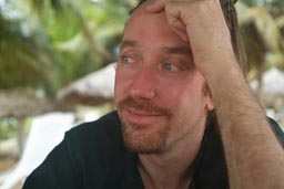 Christian Blundel, filmmaker, in Monrovia.