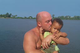 Roland Eberhard, and son Niki, UNMIL, Monrovia Liberia.