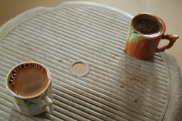 Arab coffee in Jericho.