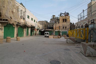 Checkpoint of IDF in old city Hebron, West Bank.