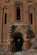 Cathedral, side main entrance in Ani, Turkey.