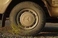 Dirty Mercedes wheel.