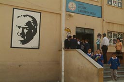 School and Ataturk poster.