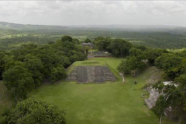 View from temple Xunantunich, Guatemala to the left.