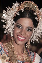 Her smile comes the most natural. Carnival queen, Las Tablas, Panama.
