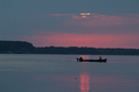 Danube and sunrise, Romania.