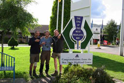 Steven, Jon, myself at the end of the West Highland Way, Fort William