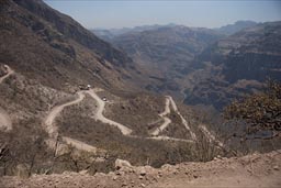 Road down Batopilas Canyon.