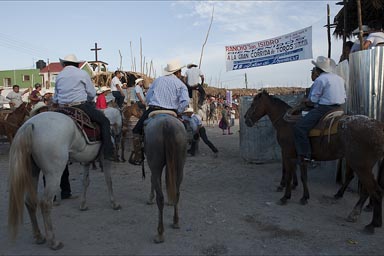 Cowboys, prepare for a bullfight. Rio Lagartos.