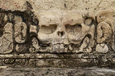 Detail, Templo de la Calavera, Temple of the Skull, Palenque.