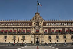 Mexico, National Palace, El Zocalo front entrance..