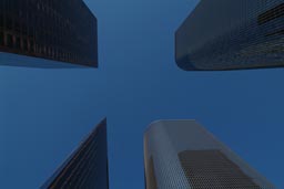 LA, skyscrapers.