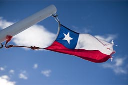 Chilean flag on crossing of Beagle Channel to Ushuaia. Chilean flag on crossing of Beagle Channel to Ushuaia.