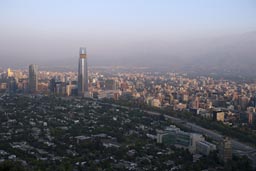 Gran Torre Costanera in Santiago de Chile skyline.