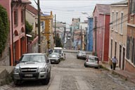Steep street in Valparaiso.