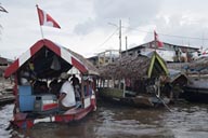 Nanay pier in Iquitos, Peru, lanchas.
