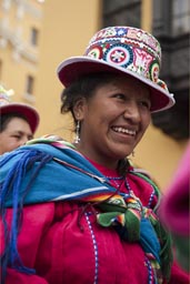 Woman from Puno, Lima Independence Day in Peru. 
