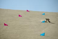Dune sand boarding, Huacachina, Peru.