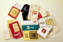 Telephone sim cards.