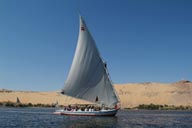 Felucca with tourists, Aswan.