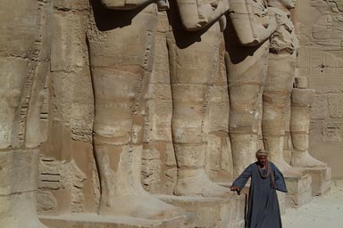 Arab, Egyptian statues, Karnak Temple.