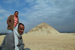 Abusir necropolis, Egyptian guides and guards.