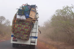 Overloaded Bus, Road Bamako to Segou.