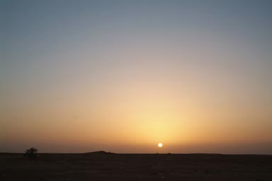 Sunrise in Mauritania, finally.