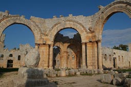 Center the pillar of Saint Simoen Stylites.
