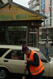 Trabzon, Turkey, honey shop, car, street sweeper.