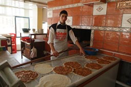 Turkish Pizza, cook and oven.