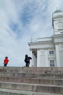 On top of cathedral mount, Helsinki.