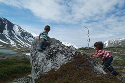 Playing in Norways glacial region.
