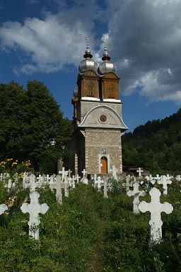 Orthodox church Dreptu, Poiana Teiului, Neamt, Romania.