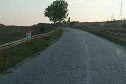 My road, communist area cobbled stones on country roads, southern Romania.
