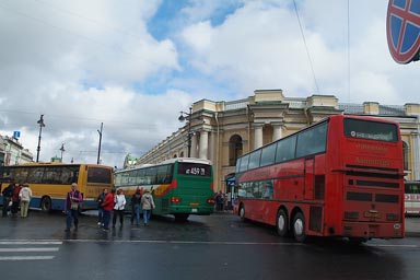 Buses on Nevsky Prospect.