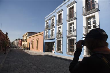 Take a picture down the street. Oaxaca.