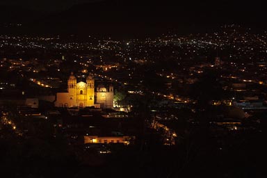 Oaxaca, at night.