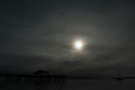 Port Townsend pier, sun, fog and clouds. Camera turned to minus 3 steps.