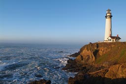 Pigeon Point Lighthouse, morning, California.